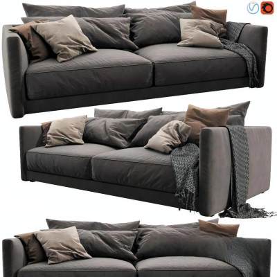 现代布艺多人沙发-54